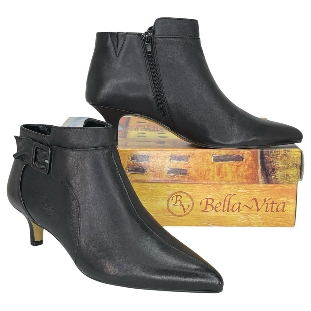 Bella Vita Bindi Black Leather Womens Shooties Size 7.5W - Picture 2 of 14